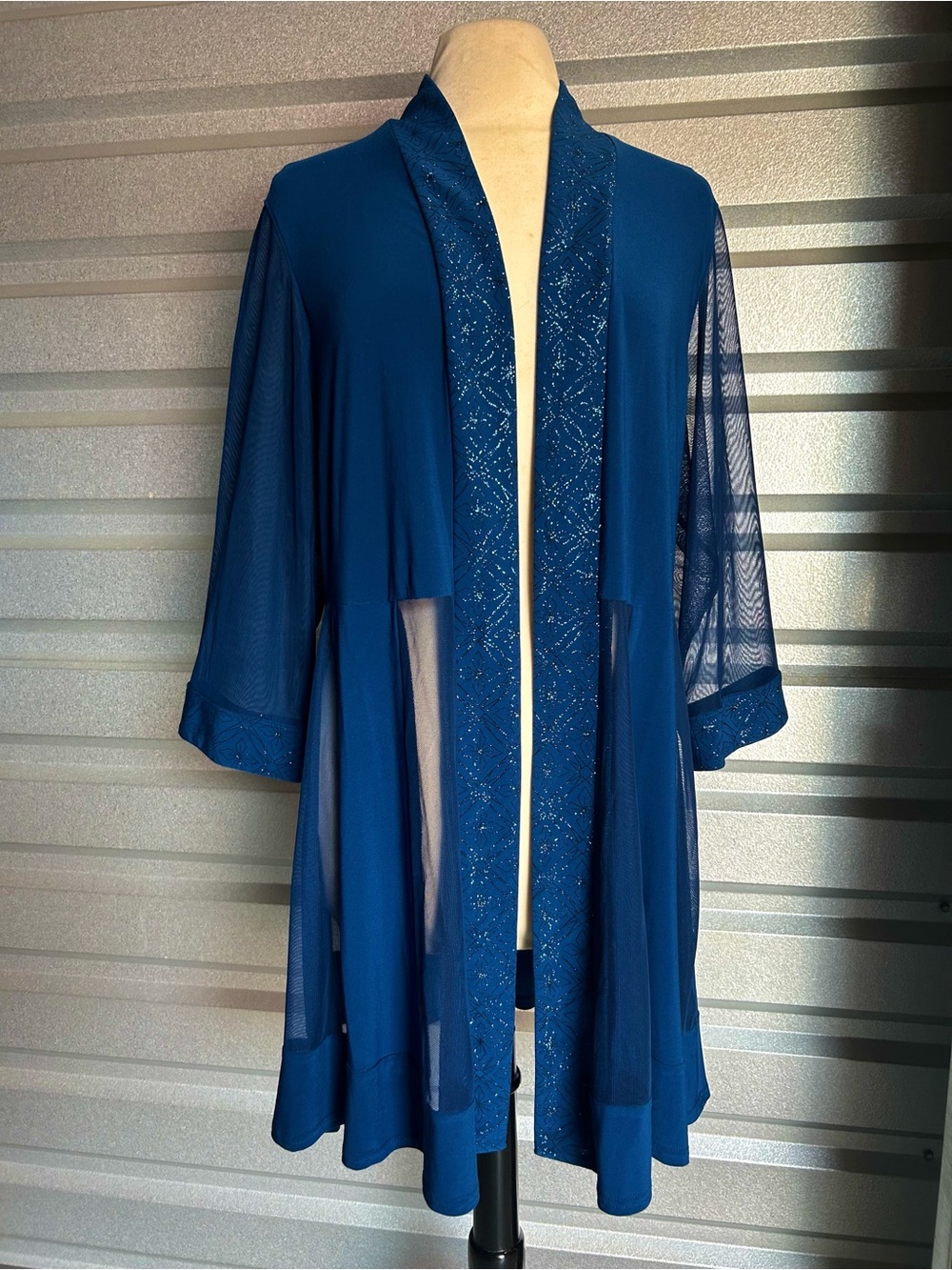 Glitter Mesh Dress Cardigan